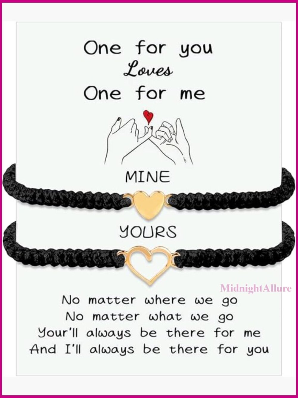 Mother Daughter Matching Heart Bracelets Set Handmade Rope Bracelets for Mom